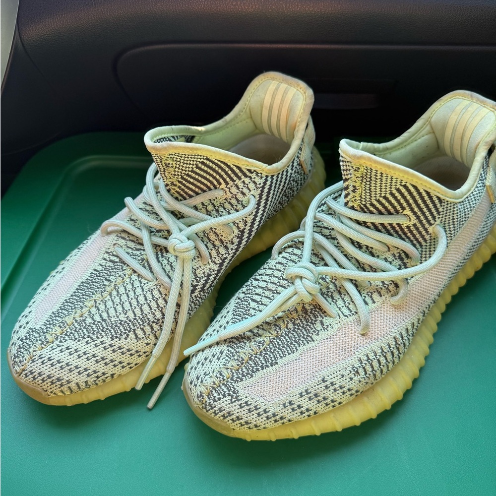 Adidas Yeezy Lime and Black Sneakers